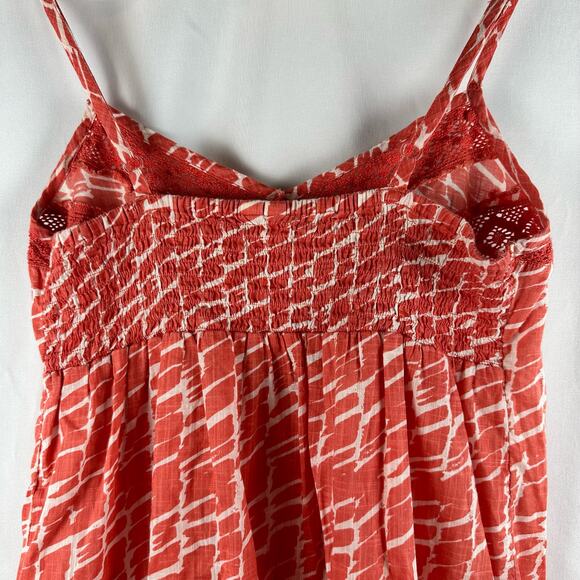 Hang Ten Womens Red White Cotton Spaghetti Babydoll Pullover Tank Top - Size L - Picture 8 of 13